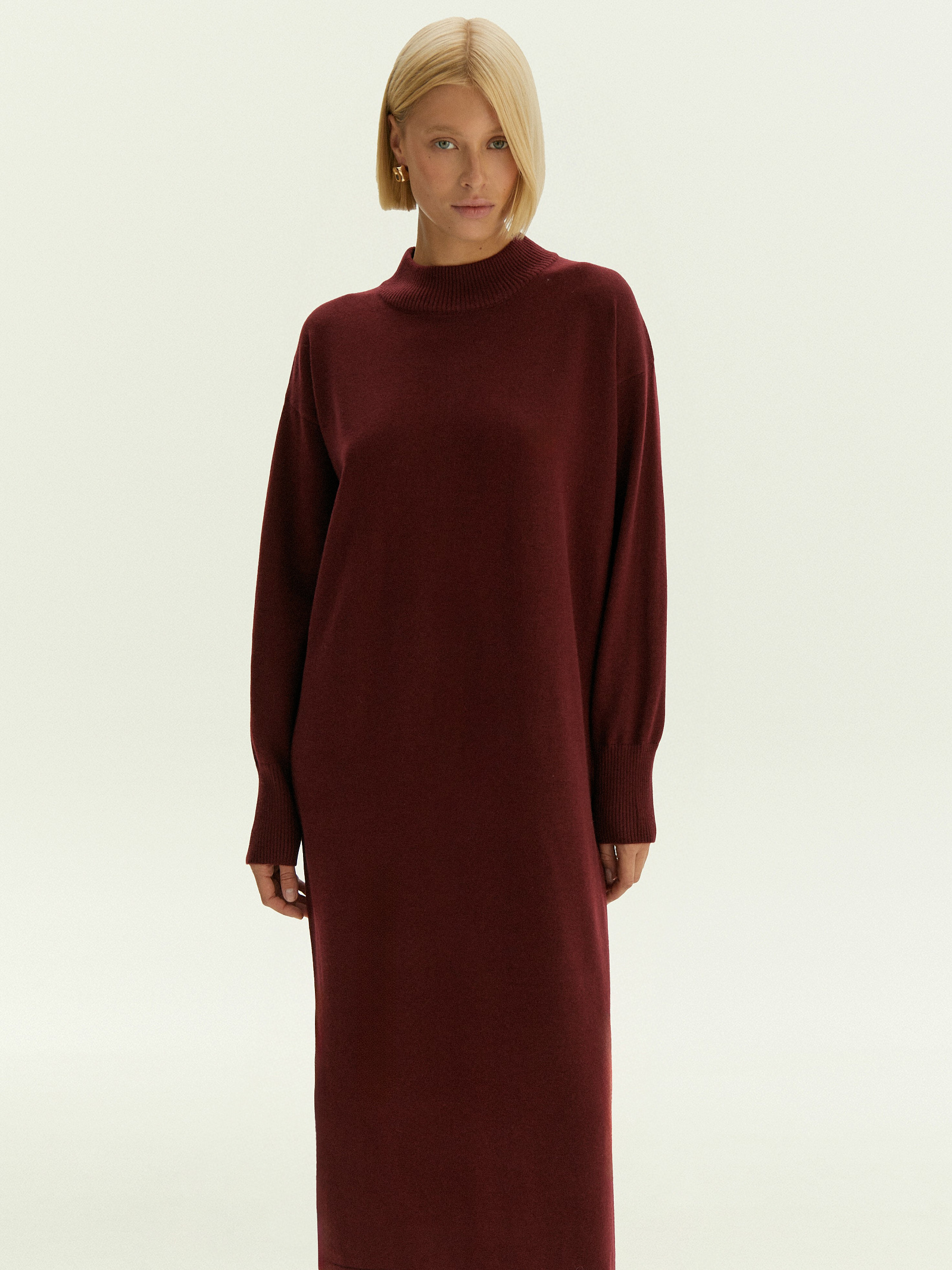 Платье миди из костюмной шерсти